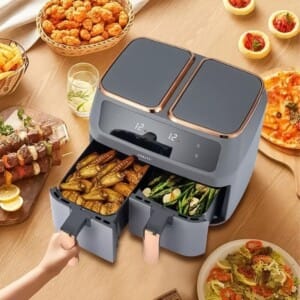 Sokany Double Door Air Fryer 8L 2800W Dark Grey, SK-8030 