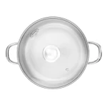 Zahran Stainless Steel Classic Stewpot with Glass Lid 24cm – 330030024-3