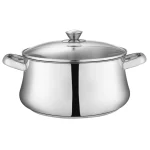 Zahran Stainless Steel Classic Stewpot with Glass Lid 24cm – 330030024-3