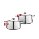 زهران حلة طهي كلاسيك ستانلس ستيل - مقاس 22,26 ,Classic-S22,26