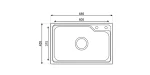 Asil Kitchen Sink With Drain 685x455mm ,AS91