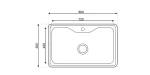 Asil Kitchen Sink With Drain 80×50 cm ,AS65