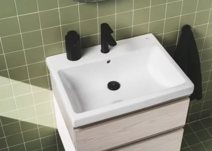 Roca Cala Basin Mixer Smooth Body Small Size A5A326ENB0 1