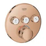 Grohe Grohtherm Smartcontrol Concealed Mixer With 3 Valves Rose Gold ,29121DA0
