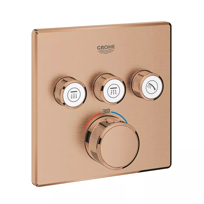 Grohtherm Smart Control Shower System with intuitive controls for a customized shower experience