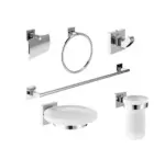 Roca Cubica Accessories Set 6 Piece ,A816833001