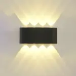 Gardenia outdoor walllight up & down quattro black 8 W IP54