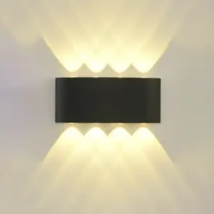 Gardenia outdoor walllight up & down quattro black 8 W IP54