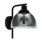 Eglo smoky steel smoky glass Wall light