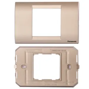 Panasonic 2M plate with mounting frame Champagne