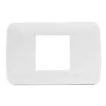 2M plate with mounting frame white