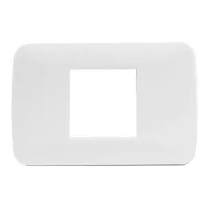 2M plate with mounting frame white
