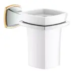 Grohe Grandera Holder With Ceramic Tumbler Gold ,40626IG0