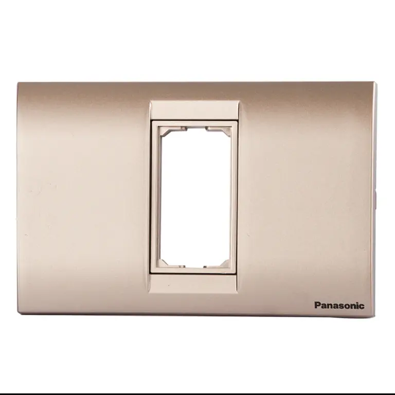Panasonic 1M plate with mounting frame Champagne Roma