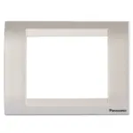 Panasonic 3M plate with mounting frame Silver Roma