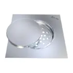 Plaza stainless steel pop up floor drain 20x20 crystal touch 60204008