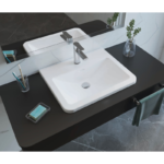 SANIPURE OBERON COUNTER-TOP WASHBASIN WHITE 55 CM
