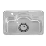 Hans Kitchen Sink 75 Cm With Movable Strainer, Soap Dispenser ,CDIC750 EXTRA