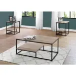 Coffee table with two side tables
