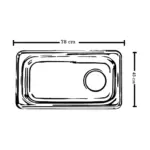 Hans Jumbo Kitchen Sink 87 Cm ,JIS870
