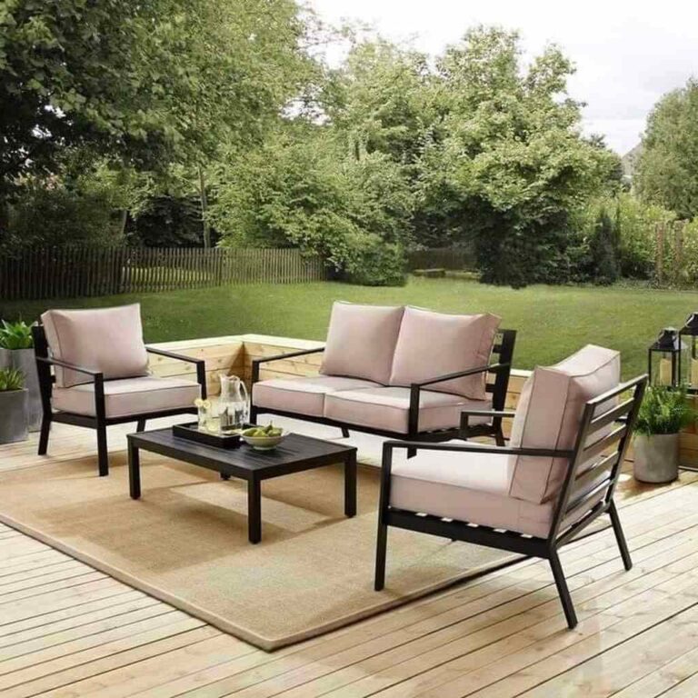 Outdoor Set 4 Pieces black