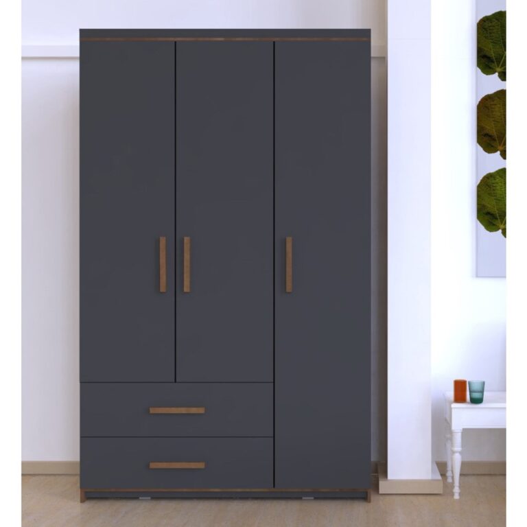 Wooden double-leaf wardrobe