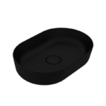 SANIPURE TITAN ABOVE-COUNTER WASHBASIN BLACK MATT 60 CM