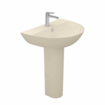 SANIPURE TITAN WASHBASIN 70 CM WITH PEDESTAL , PERGAMON