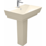 SANIPURE KEPLER WASHBASIN 70 CM WITH PEDESTAL, PERGAMON