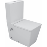 SANIPURE KEPLER COMBINATION CLOSE-COUPLED TOILET, RIMLESS WASHDOWN MODEL WITH DOUCHE AND TANK , SEAT & COVER