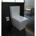 SANIPURE KEPLER COMBINATION CLOSE-COUPLED TOILET, RIMLESS WASHDOWN MODEL WITH DOUCHE AND TANK , SOFT CLOSE SEAT & COVER