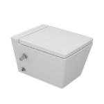 SANIPURE KEPLER WALL-MOUNTED TOILET, RIMLESS WASHDOWN MODEL WITH DOUCHE AND NORMAL CLOSE SEAT & COVER