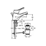 Ideal Standard Ceramix Basin Mixer Chrome ,A1247AA