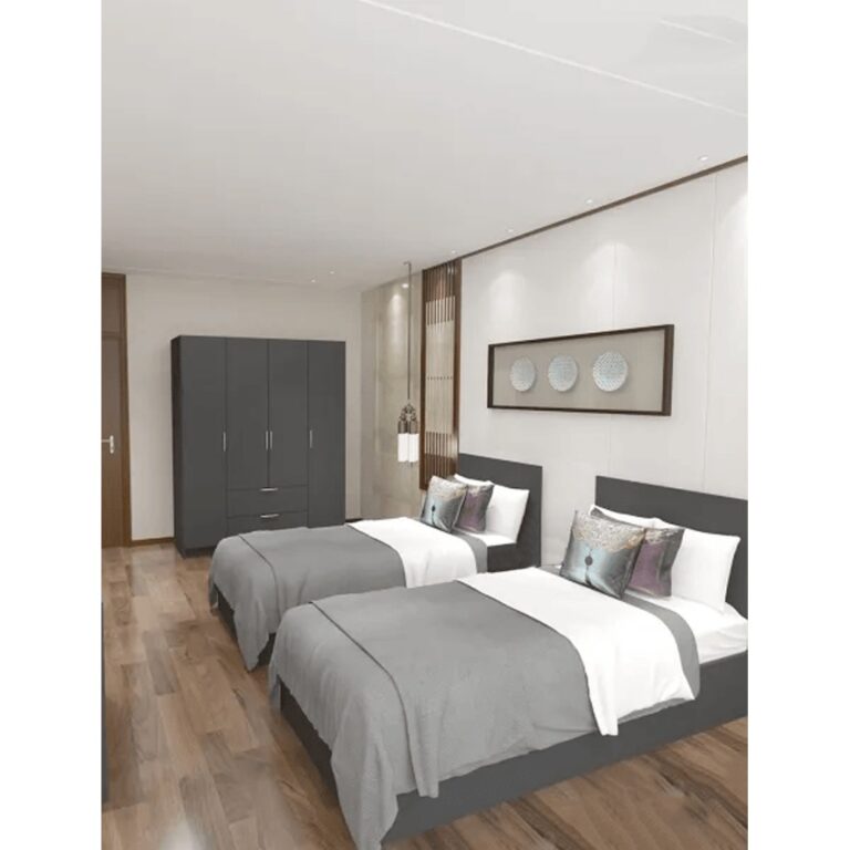 Bedroom set 3-piece Gray 0162