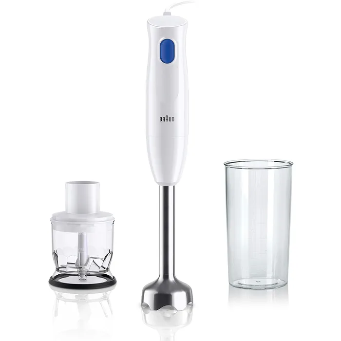 Braun hand blender Multiquick 1, model MQ10201MWH, compact and efficient.