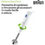 Braun Multiquick 1 Hand Blender – MQ10201MWH