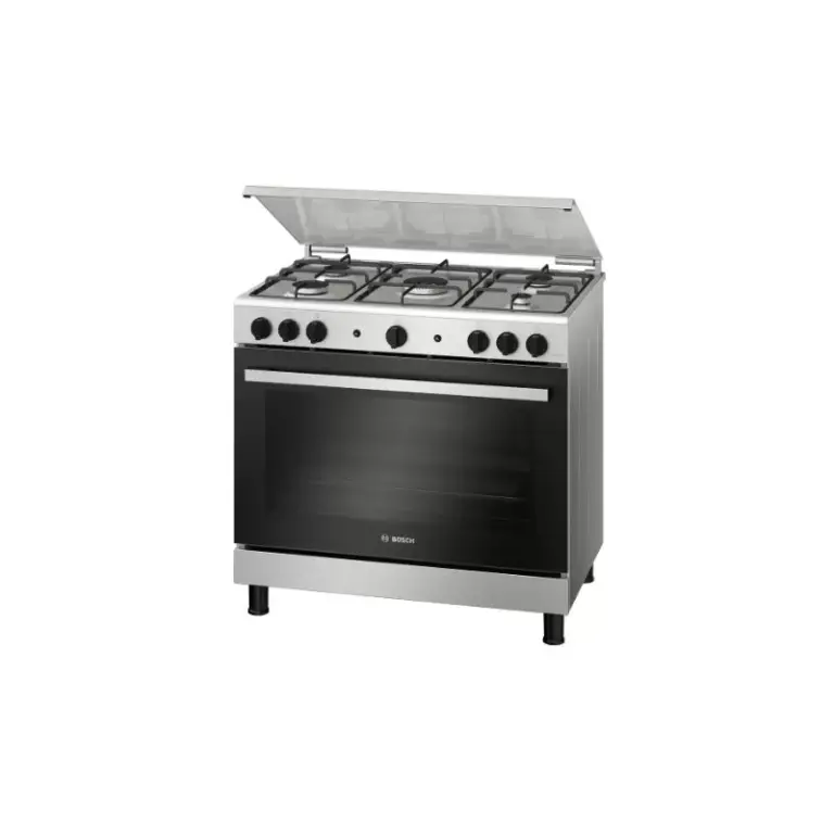 Bosch Cooker 90cm 5 Burners Enamel Stainless Steel ,HGV1F0U50S