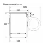 Bosch Series 4 washing machine, frontloader fullsize 10 kg 1400 rpm ,WGA254ZREG