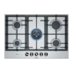 Bosch Series 6 Gas Hob 5 Burner 75cm Stainless Steel ,PCQ7A5B90