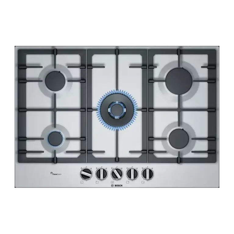 Bosch Series 6 Gas Hob 5 Burner 75cm Stainless Steel ,PCQ7A5B90