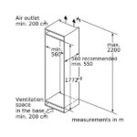Bosch Series 6 built-in freezer flat hinge ,GIN81AEF0U