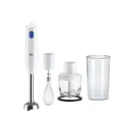 Hand blender Braun with metal shaft, 3-in-1 functionality, 450W, model WMQ10202M.