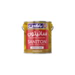 A can of white lacquer paint Pachin providing a smooth, glossy finish for furniture and walls.