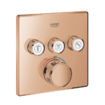 Grohe Grohtherm Smartcontrol Concealed Mixer Square 3 Valves Rose Gold Matt ,29126DA0